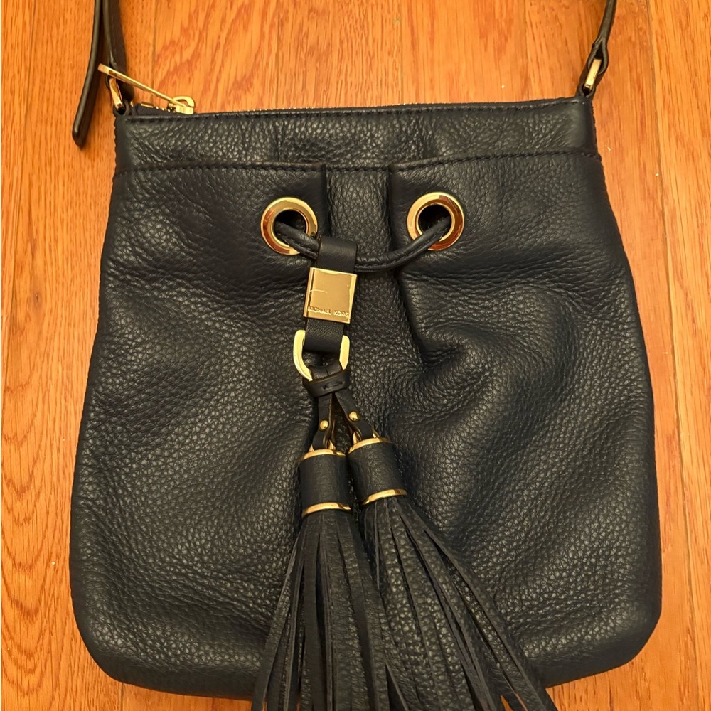 Navy Leather Crossbody Michael Kora Bag